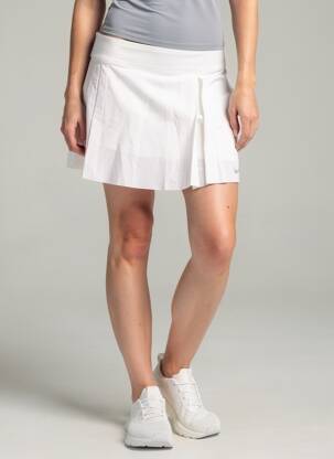 Jupe short tissage popeline blanc NIKE femme