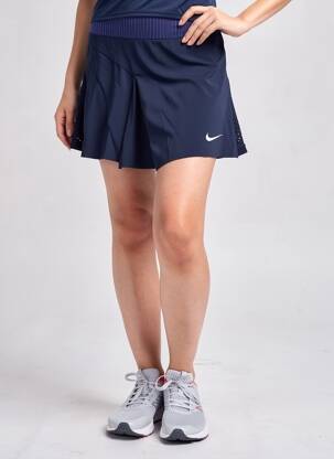 Jupe short taille élastique bleu NIKE femme