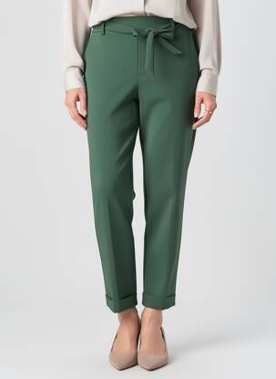 Pantalon slim taille élastique taille normale vert QUATRE VINGT JOURS femme