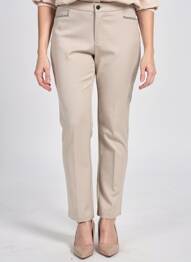Pantalon slim stretch taille normale beige WALTRON femme