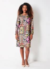 Robe courte manches 3/4 manches 3/4 noir !OHO! femme