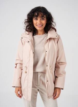 Doudoune poches a capuche beige SATURNE femme