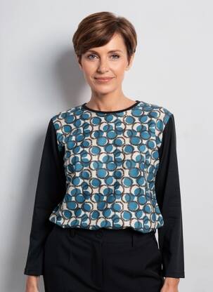 T-shirt manches longues manches longues bleu TELMAIL femme