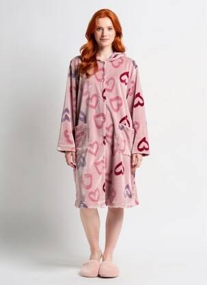 Robe de chambre stretch rose PEIGNORA femme