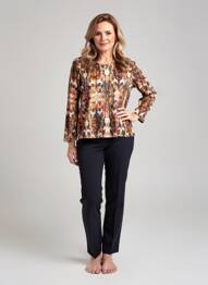 T-shirt manches longues manches longues marron GEVANA femme