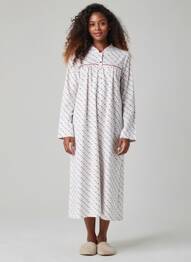 Chemise de nuit manches longues rouge PEIGNORA femme