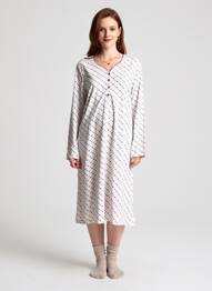 Chemise de nuit col v rouge PEIGNORA femme