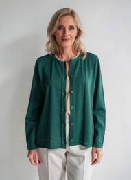 Gilet manches longues coupe cintrée vert GRIFFON femme