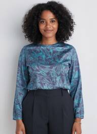T-shirt manches longues manches longues bleu AGATHE & LOUISE femme