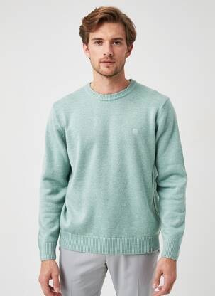 Pull stretch manches longues vert CAMBRIDGE homme