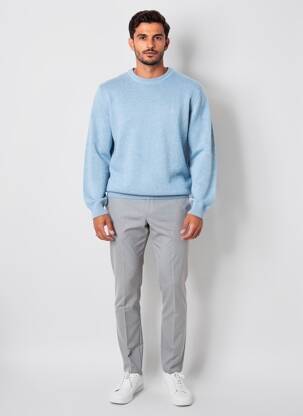 Pull stretch manches longues bleu CAMBRIDGE homme