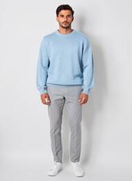 Pull stretch manches longues bleu CAMBRIDGE homme