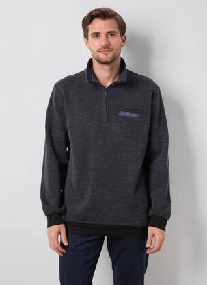 Sweat-shirt stretch manches longues gris EASYLINE homme