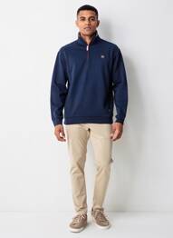 Sweat-shirt stretch manches longues bleu EASYLINE homme