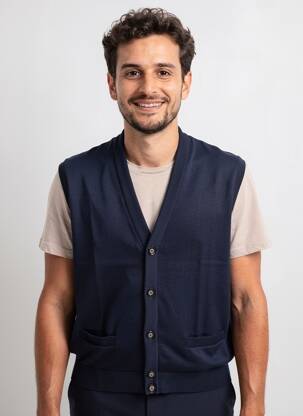 Gilet sans manche coupe cintrée bleu RHODAMEL homme