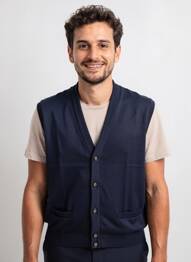 Gilet sans manche coupe cintrée bleu RHODAMEL homme