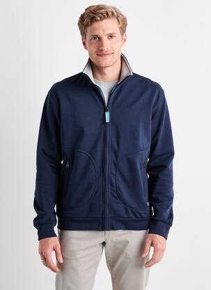 Veste casual resserrée sur le bas bleu EASYLINE homme