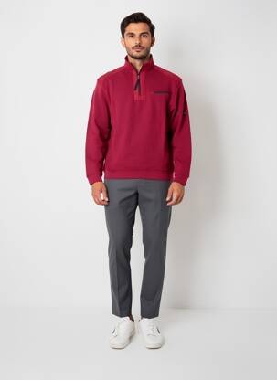 Sweat-shirt stretch manches longues rouge EASYLINE homme