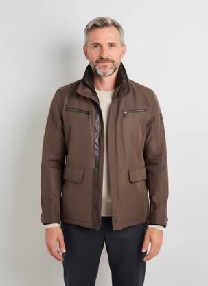 Doudoune poches sans capuche marron COFOX homme
