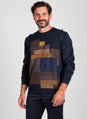 Pull stretch manches longues noir RHODAMEL homme