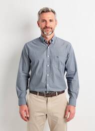 Chemise manches longues poches bleu 2GALGOS homme