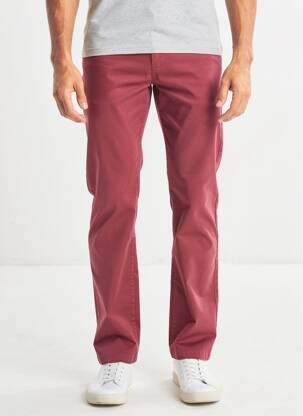 Pantalon chino stretch taille normale rouge CAMBRIDGE homme