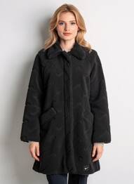Manteau long manches longues sans capuche noir NIKE femme