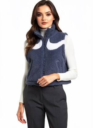 Veste casual coupe droite bleu NIKE femme