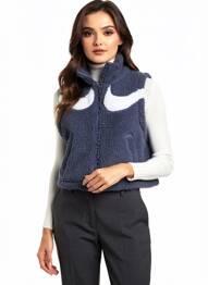 Veste casual coupe droite bleu NIKE femme