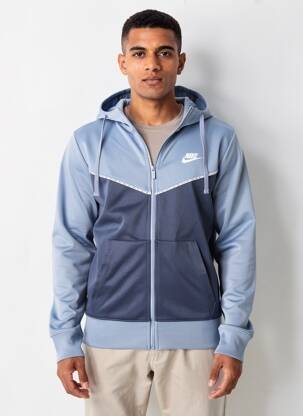 Veste casual capuche bleu NIKE homme
