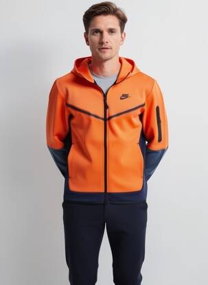 Veste casual coupe droite orange NIKE homme