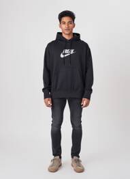 Sweat-shirt à capuche sérigraphie floquée manches longues noir NIKE homme