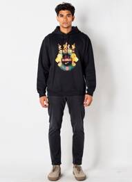 Sweat-shirt à capuche sérigraphie floquée manches longues noir NIKE homme