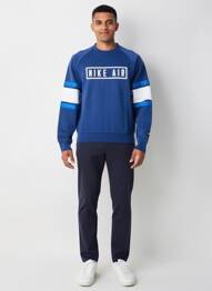 Sweat-shirt sérigraphie floquée manches longues bleu NIKE homme