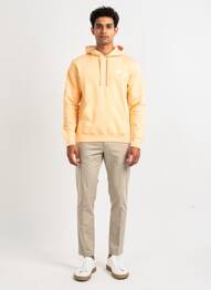 Sweat-shirt à capuche broderie manches longues orange NIKE homme