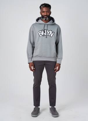Sweat-shirt à capuche poches manches longues gris JORDAN homme