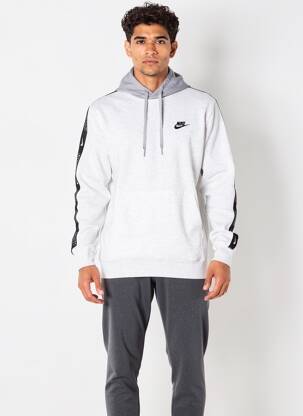 Sweat-shirt à capuche poches manches longues gris NIKE homme