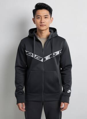 Veste casual resserrée sur le bas noir NIKE homme