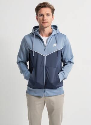 Veste casual capuche bleu NIKE homme