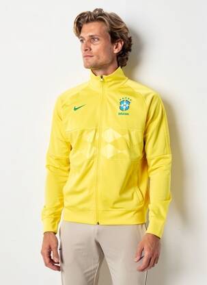 Veste casual resserrée sur le bas jaune NIKE homme