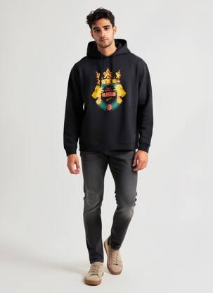 Sweat-shirt à capuche tissage jersey manches longues noir NIKE homme