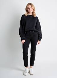 Sweat-shirt coupe over-size manches longues noir NIKE femme