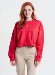 Sweat-shirt stretch manches longues rouge NIKE femme
