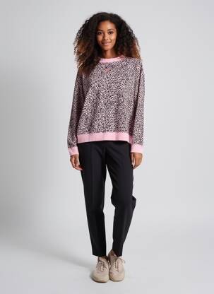 Sweat-shirt stretch manches longues rose NIKE femme