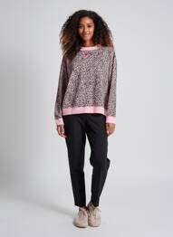 Sweat-shirt stretch manches longues rose NIKE femme
