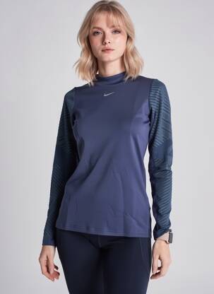 T-shirt manches longues manches longues bleu NIKE femme