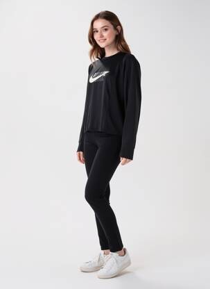 T-shirt manches longues manches longues noir NIKE femme