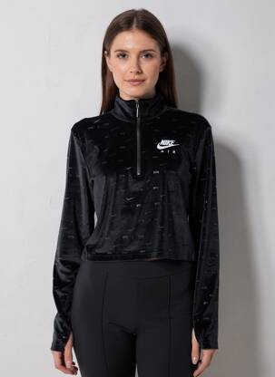 T-shirt manches longues manches longues noir NIKE femme