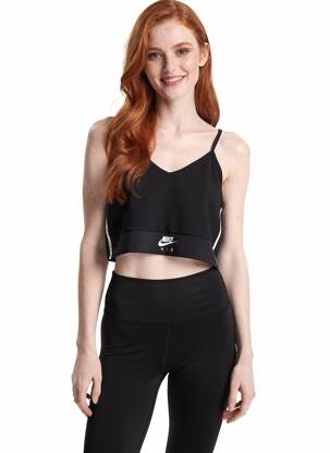 Top stretch fines bretelles noir NIKE femme