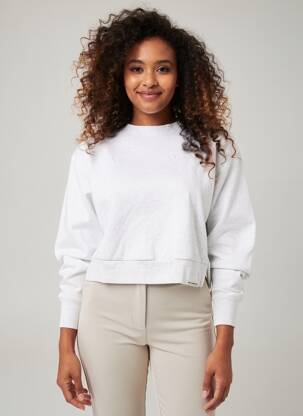 Sweat-shirt manches longues manches longues gris NIKE femme